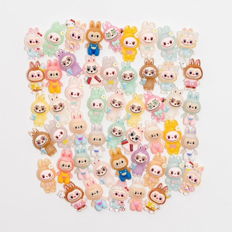 Decoden Resin Charms 50PCS Slime Charms Cabochon Craft Flatback Resin Supplies for DIY, Scrapbooking, , and Phone Case Decoration (Pastel Colors) - Image 2